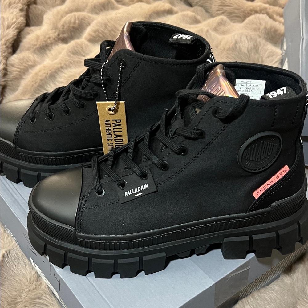 Palladium Black Canvas High-Tops